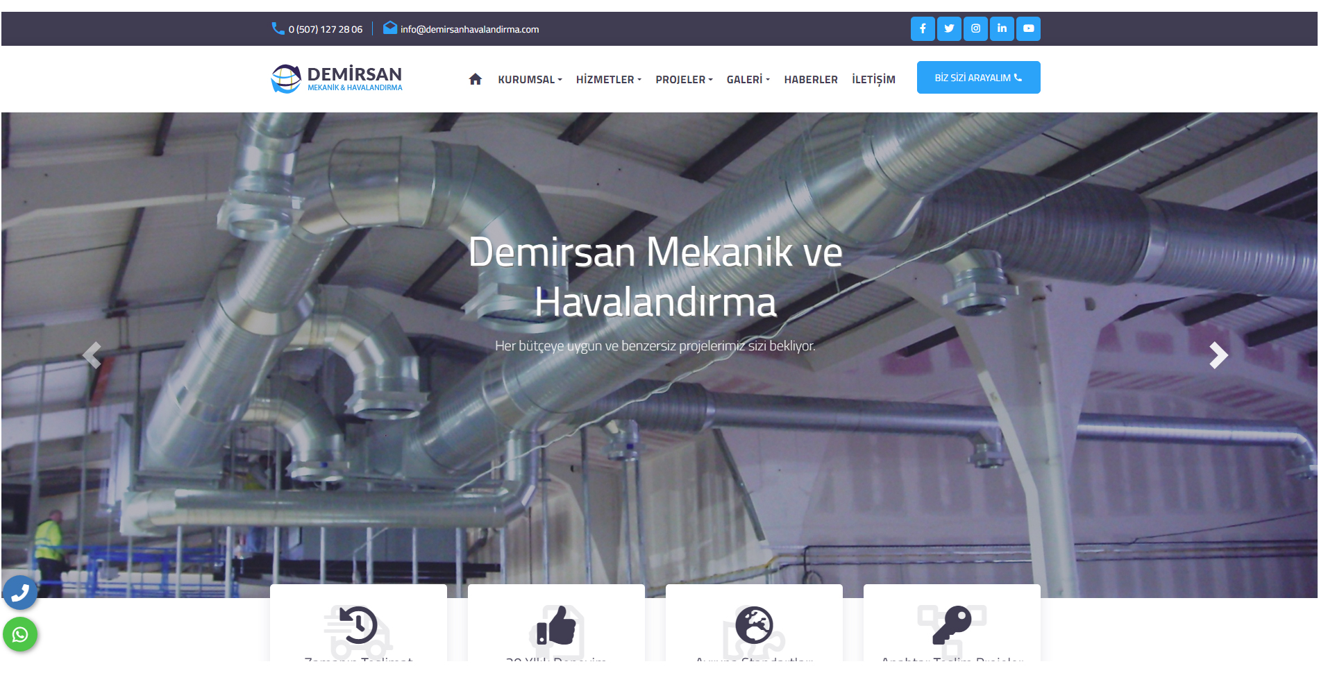Demirsan Mekanik ve Havalandırma Web Sitemiz Yayında.